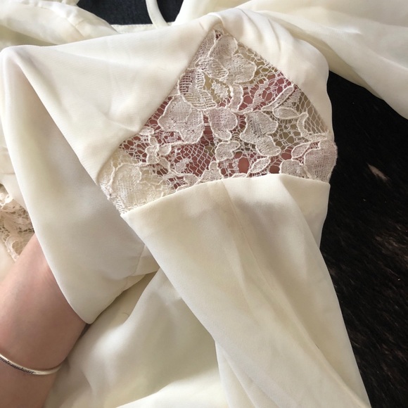 Ivory lace cutout skater dress - Picture 2 of 3